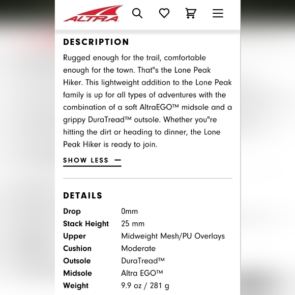 Altra - Lone Peak Hiker Hiking Boot - Khaki - 7.5 - Picture 3 of 10